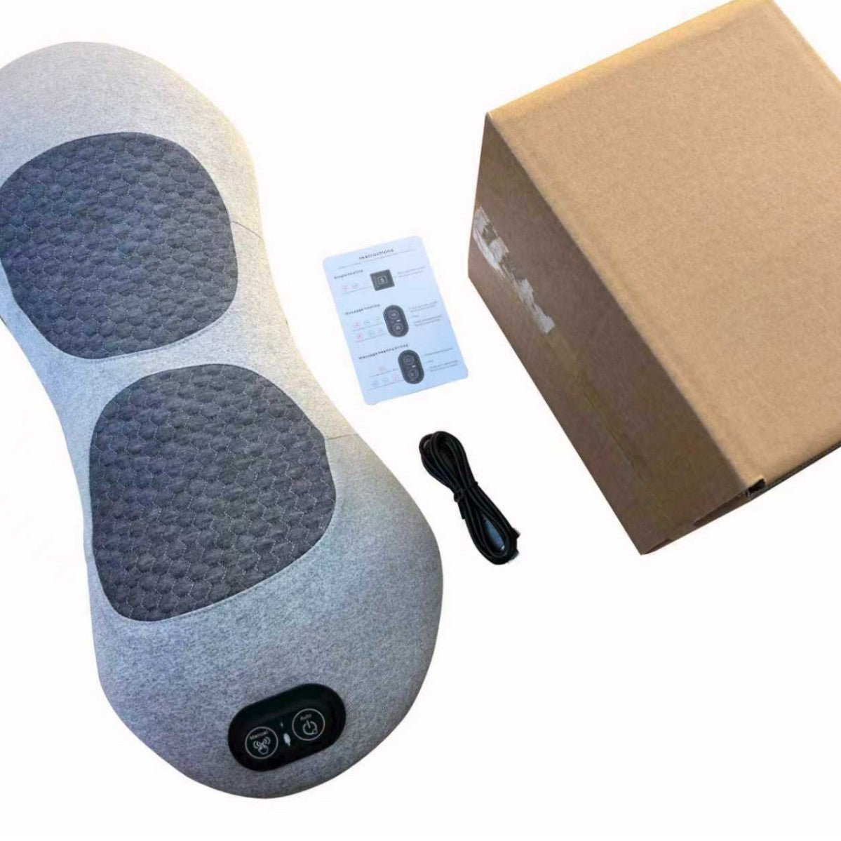 Ergonomic Lumbar Pillow with Massage and Heating