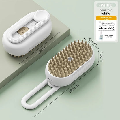 Electric Spray Pet Grooming Comb with Massage Brush