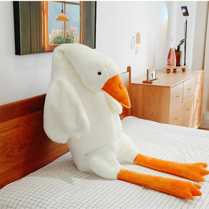 Cute Big White Goose Plush Pillow Toy Doll