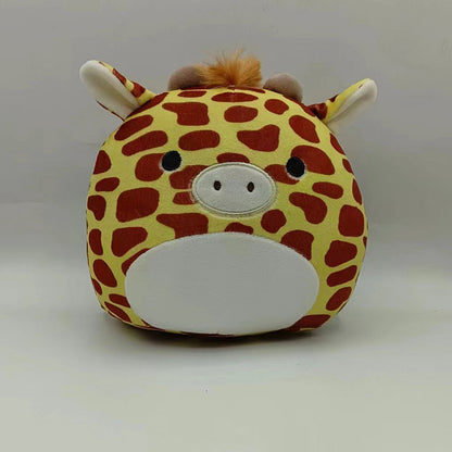 Furry toy doll throw pillow