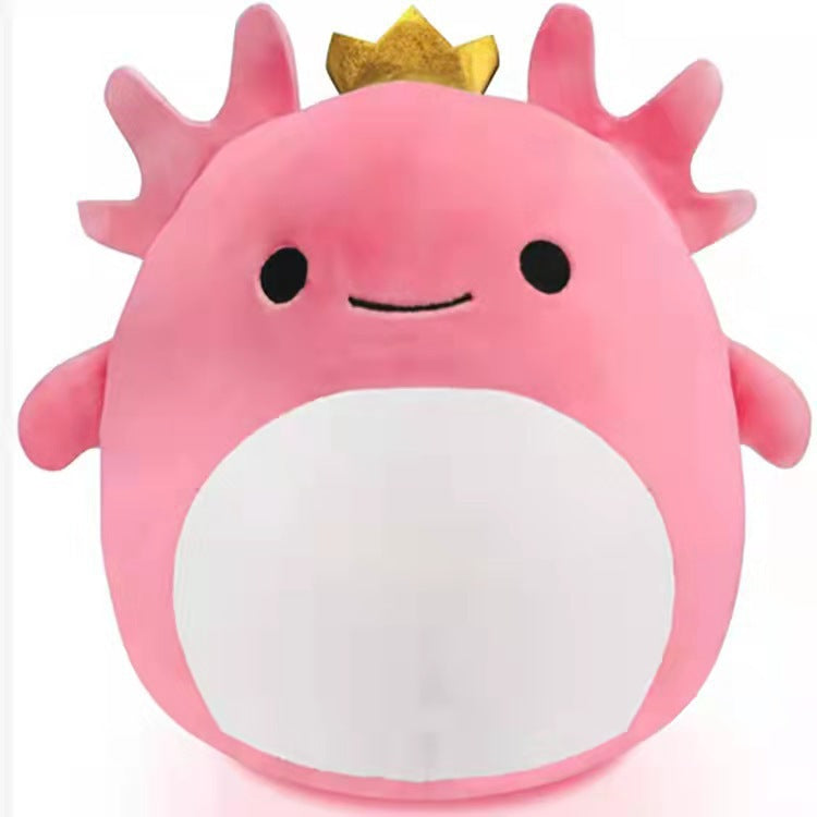 Furry toy doll throw pillow