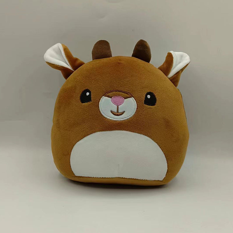 Furry toy doll throw pillow