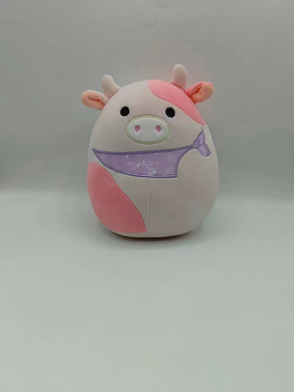 Furry toy doll throw pillow