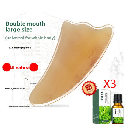 Horn Scraping Board for Body and Facial Massage