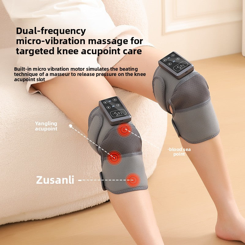 Intelligent electric heating knee massage device