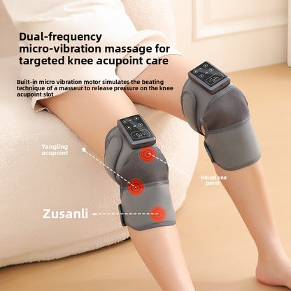 Intelligent electric heating knee massage device