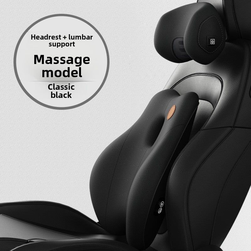 Car Lumbar Support Cushion with Massage Function
