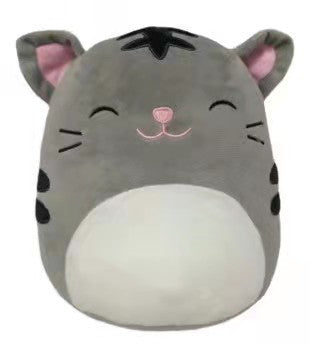 Furry toy doll throw pillow