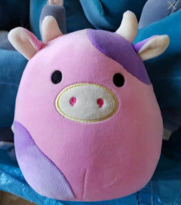 Furry toy doll throw pillow