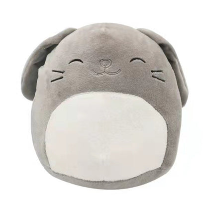 Furry toy doll throw pillow