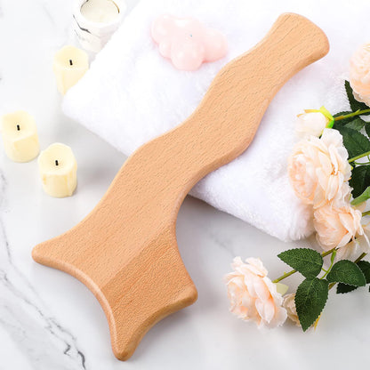 Wooden Gua Sha Massage Tool Leg Muscle Soreness and Relaxation