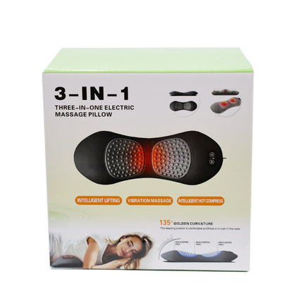 Ergonomic Lumbar Pillow with Massage and Heating