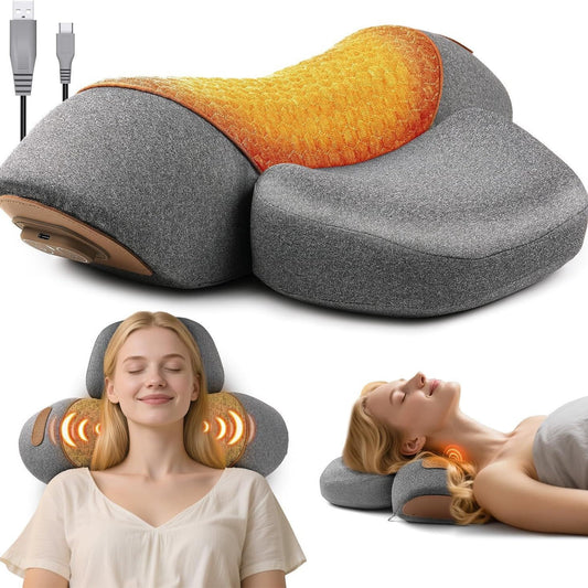 Ergonomic Cervical Massage Pillow with Heat Therapy