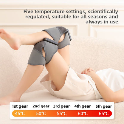 Intelligent electric heating knee massage device