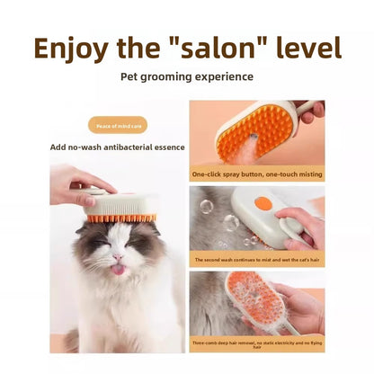 Electric Spray Pet Grooming Comb with Massage Brush