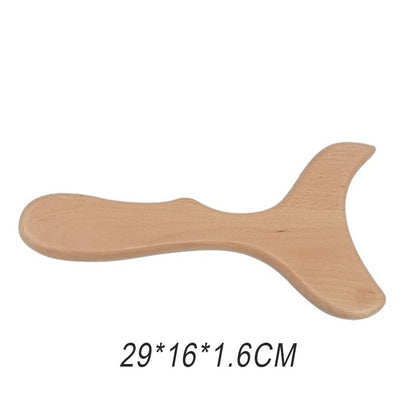 Wooden Gua Sha Massage Tool Leg Muscle Soreness and Relaxation