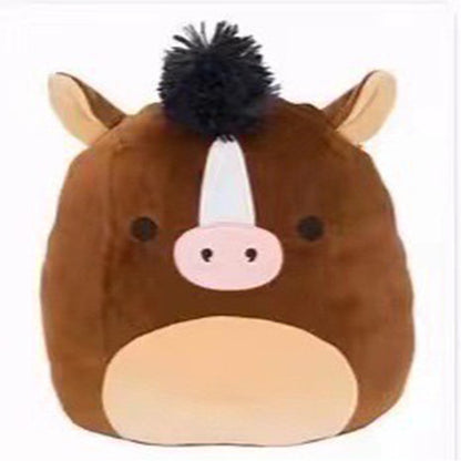Furry toy doll throw pillow