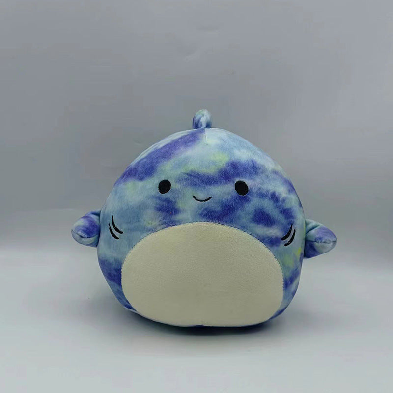 Furry toy doll throw pillow