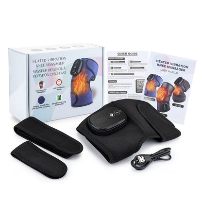 Cross-border electric heating knee pad hot compress vibrating knee massager warm cold old cold leg knee joint massage instrument