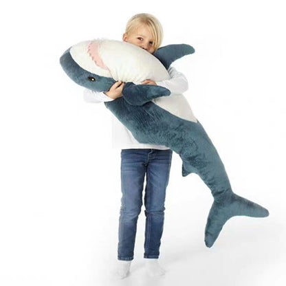 A cute shark sleeping pillow doll