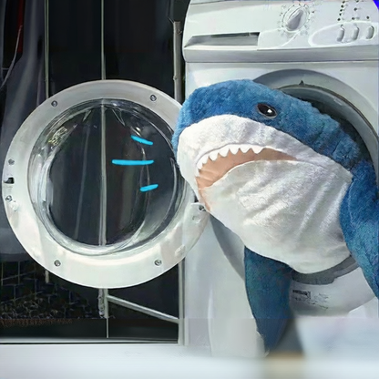 A cute shark sleeping pillow doll
