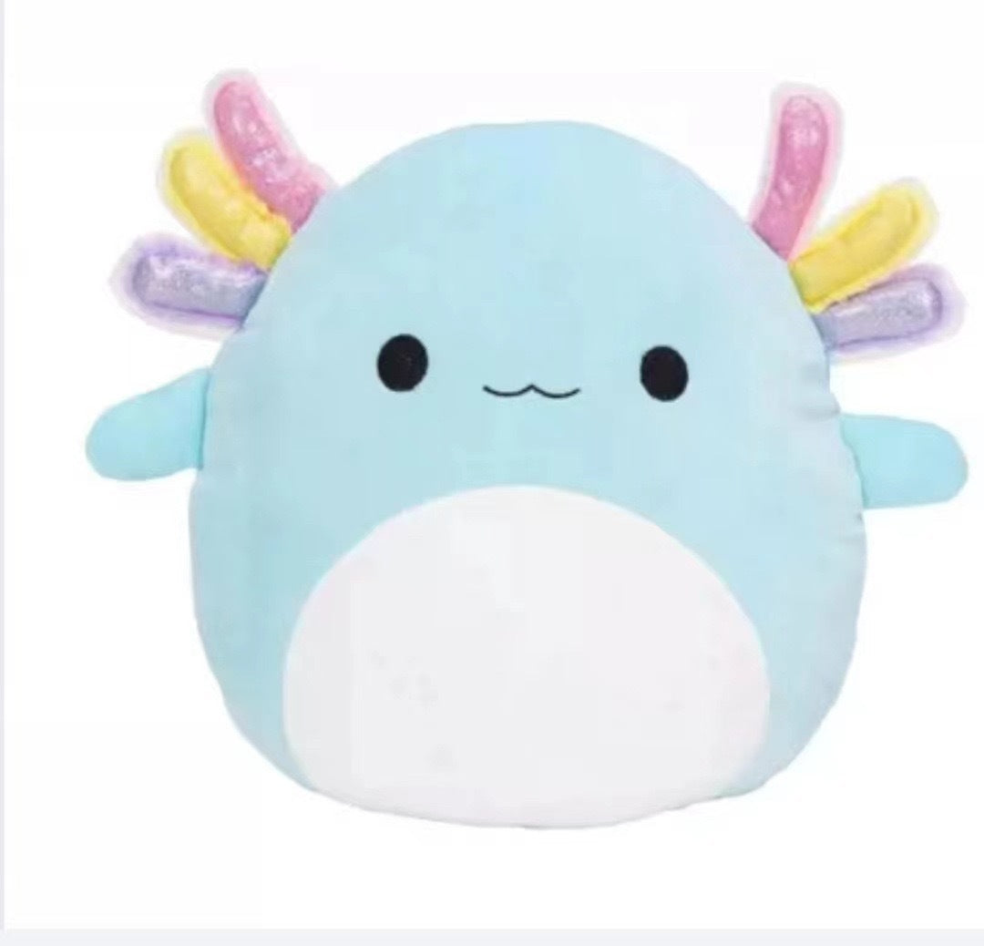 Furry toy doll throw pillow