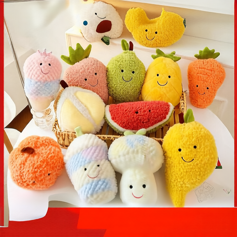 Cute plush toy fruit doll pillow