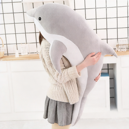 Cute Dolphin Plush Toy Soft Animal Doll Pillow
