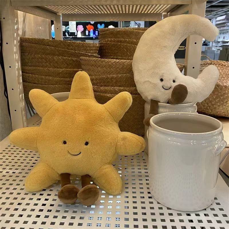 Sun Moon Doll Plush Toy Cute Doll Bed Pillow