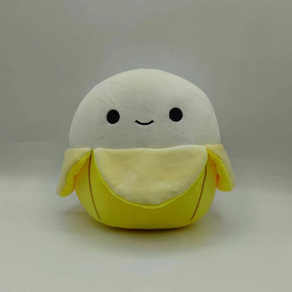 Furry toy doll throw pillow
