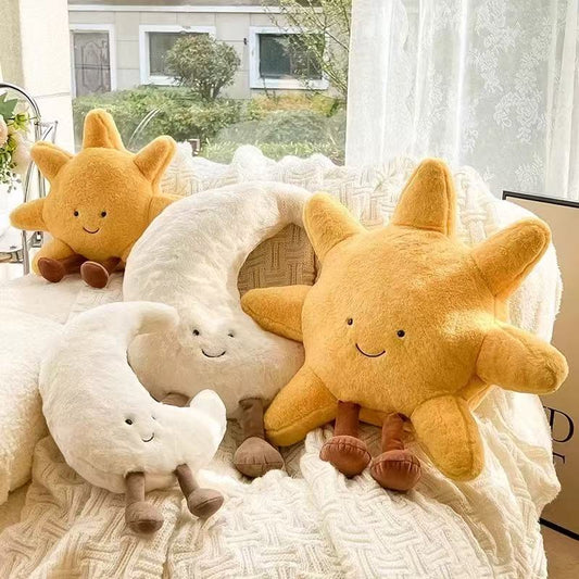 Sun Moon Doll Plush Toy Cute Doll Bed Pillow