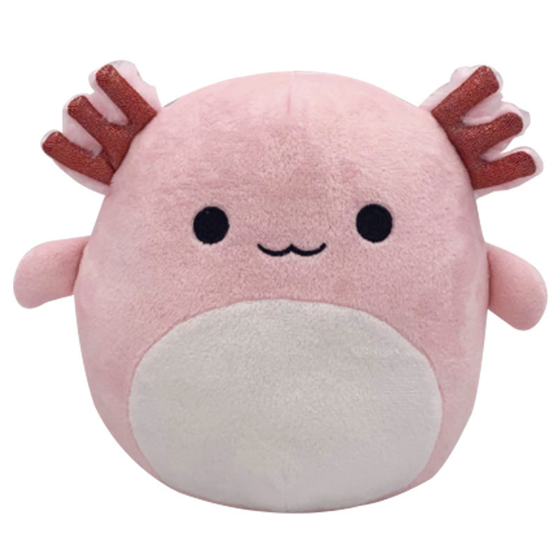 Furry toy doll throw pillow