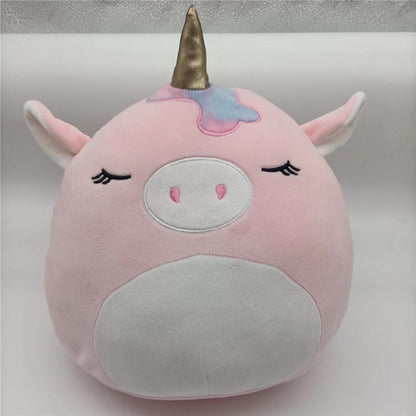 Furry toy doll throw pillow