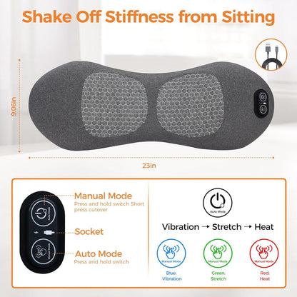 Electric massage lumbar pillow
