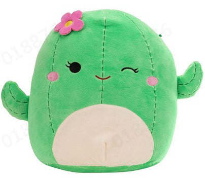 Furry toy doll throw pillow