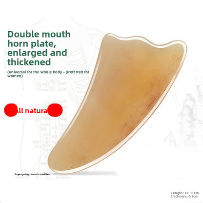 Horn Scraping Board for Body and Facial Massage