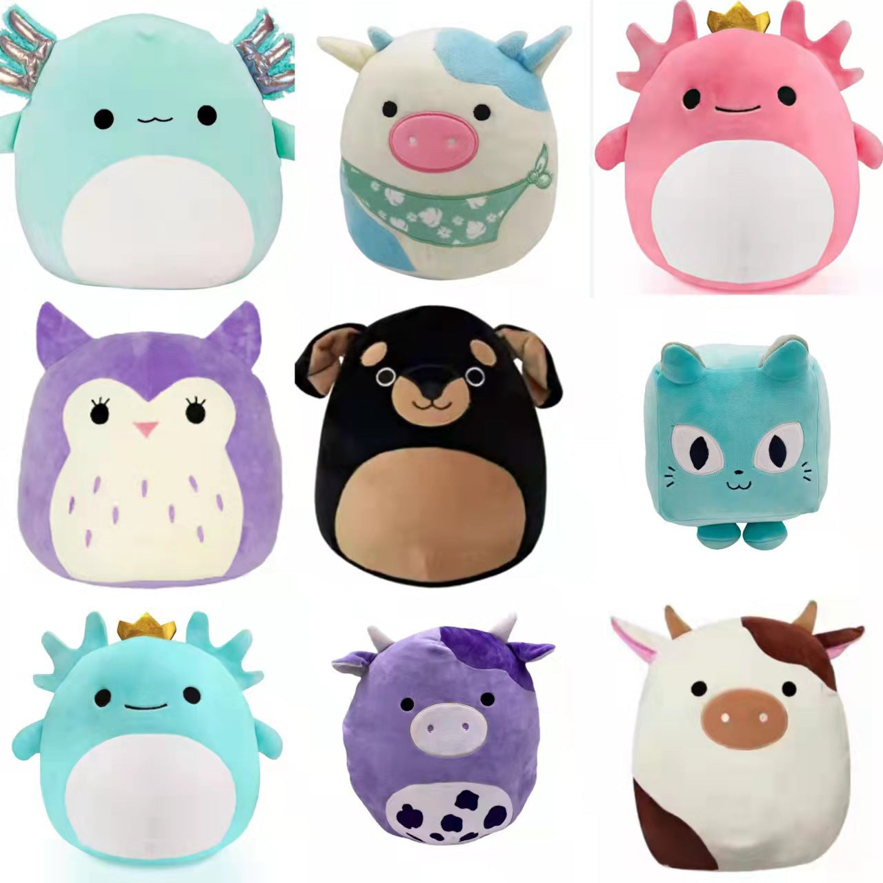 Furry toy doll throw pillow