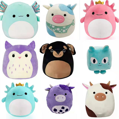Furry toy doll throw pillow