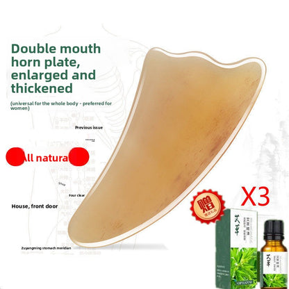 Horn Scraping Board for Body and Facial Massage