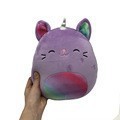 Furry toy doll throw pillow