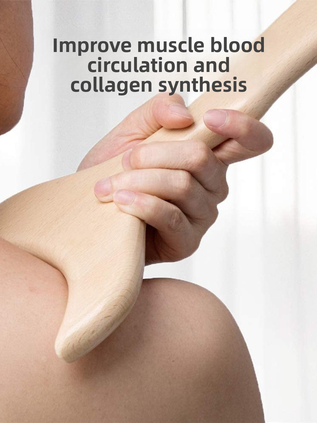 Wooden Gua Sha Massage Tool Leg Muscle Soreness and Relaxation