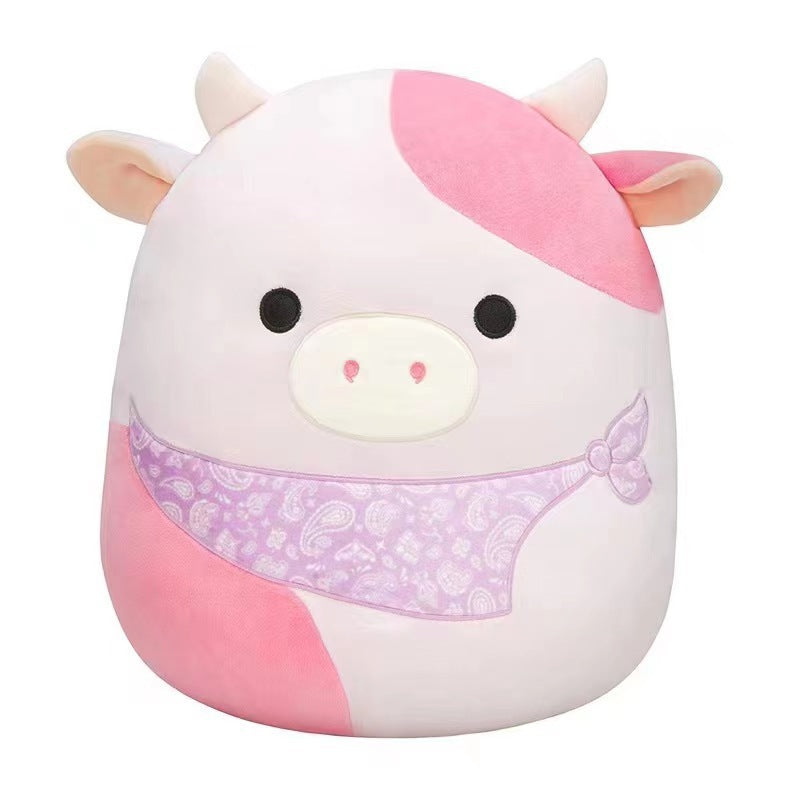 Furry toy doll throw pillow